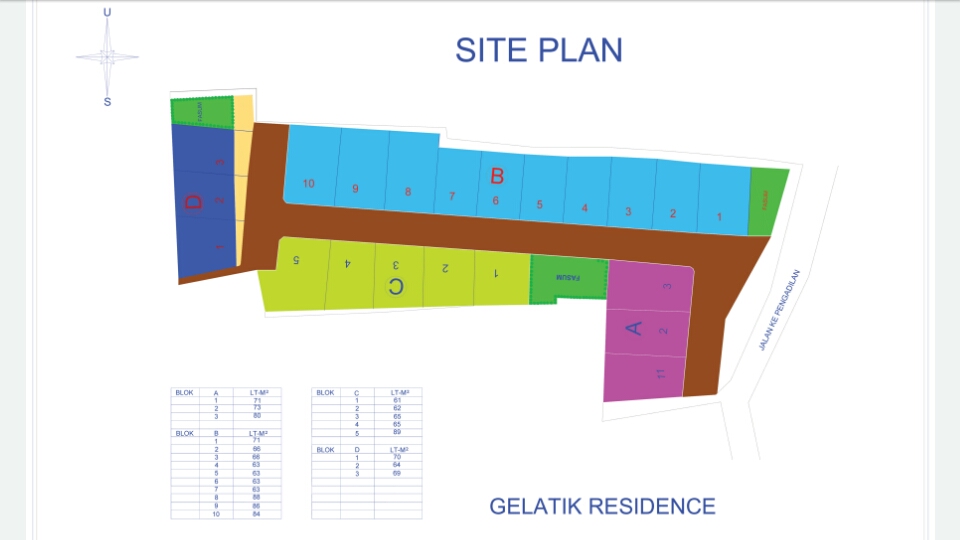 siteplan perumahan gelatik residence cibingong