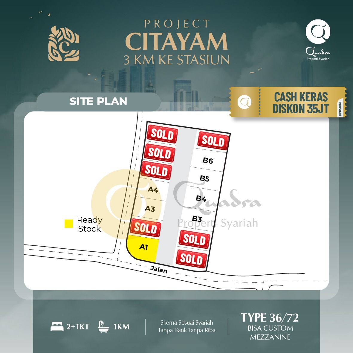 siteplan rumah dekat stasiun citayam