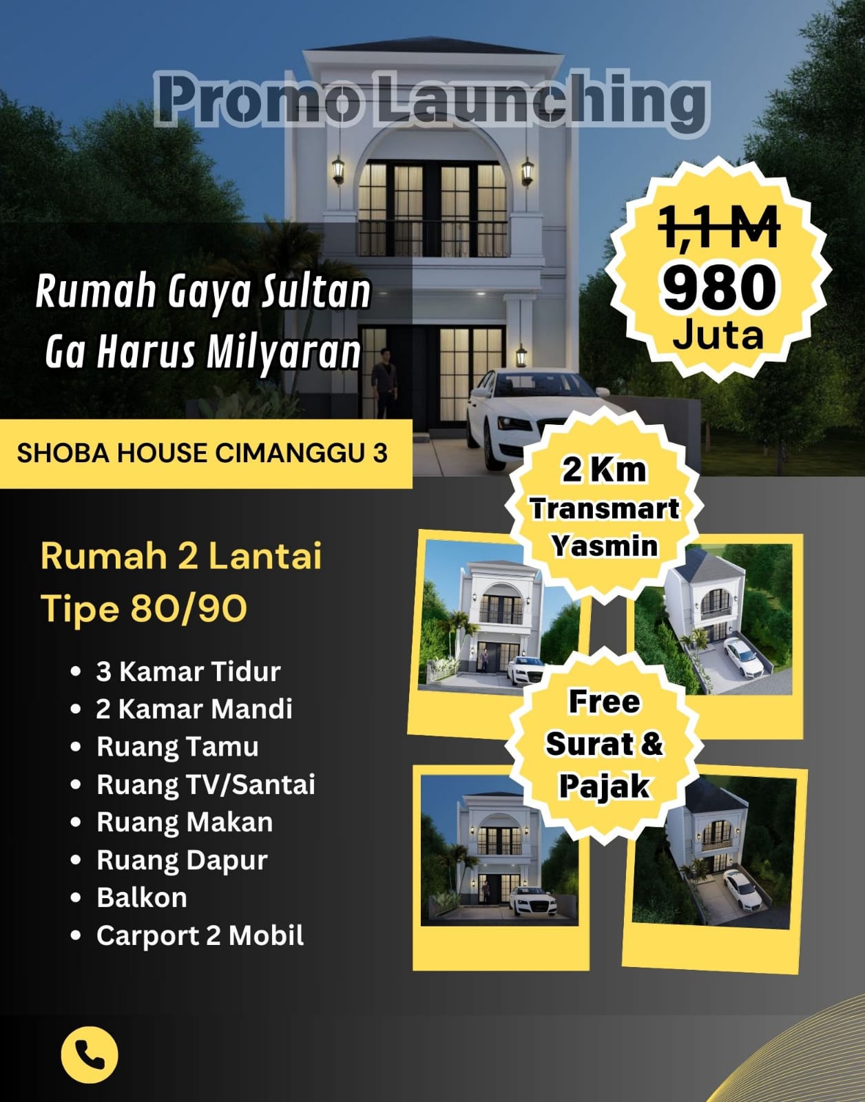 jual rumah 2 lantai cimanggu kota bogor